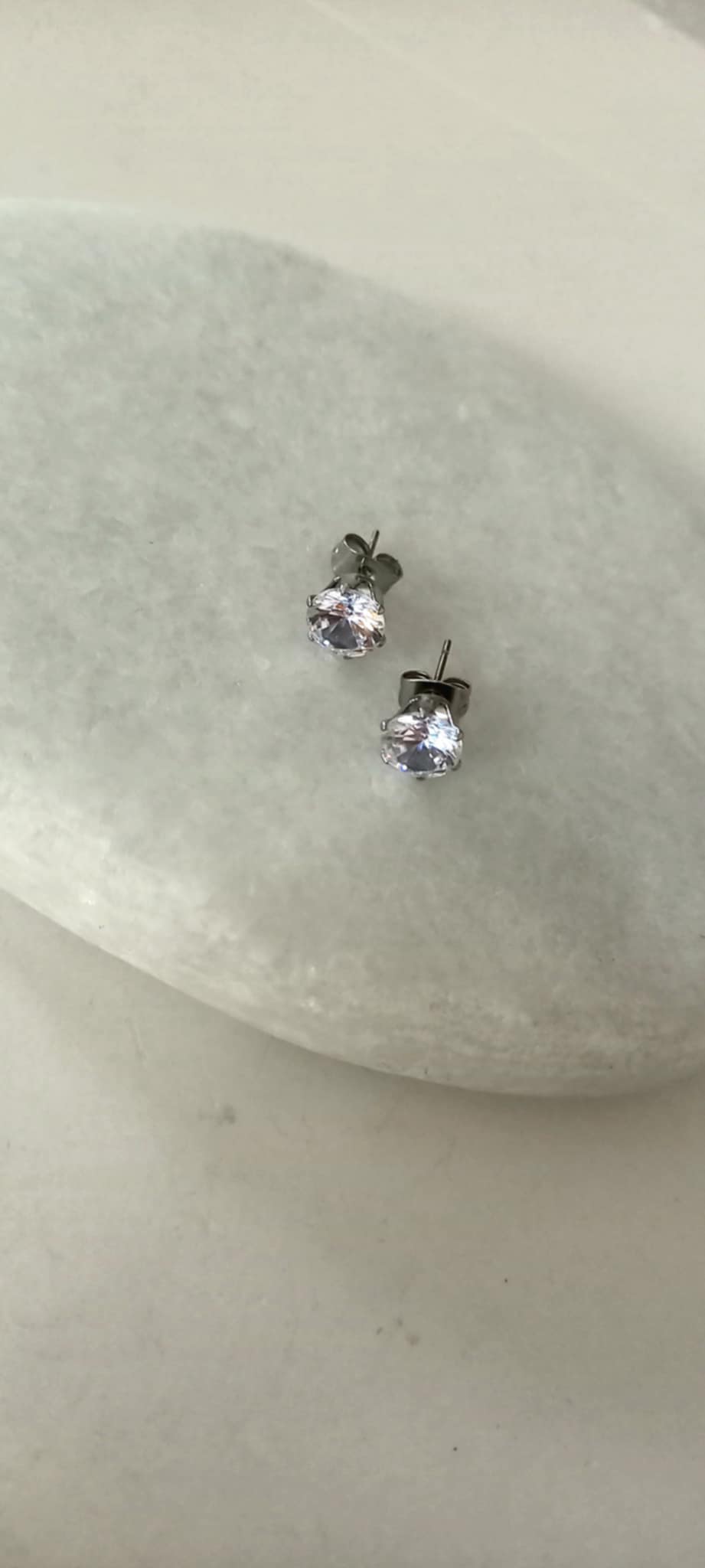 Σκουλαρίκια από ατσάλι με κρύσταλλα