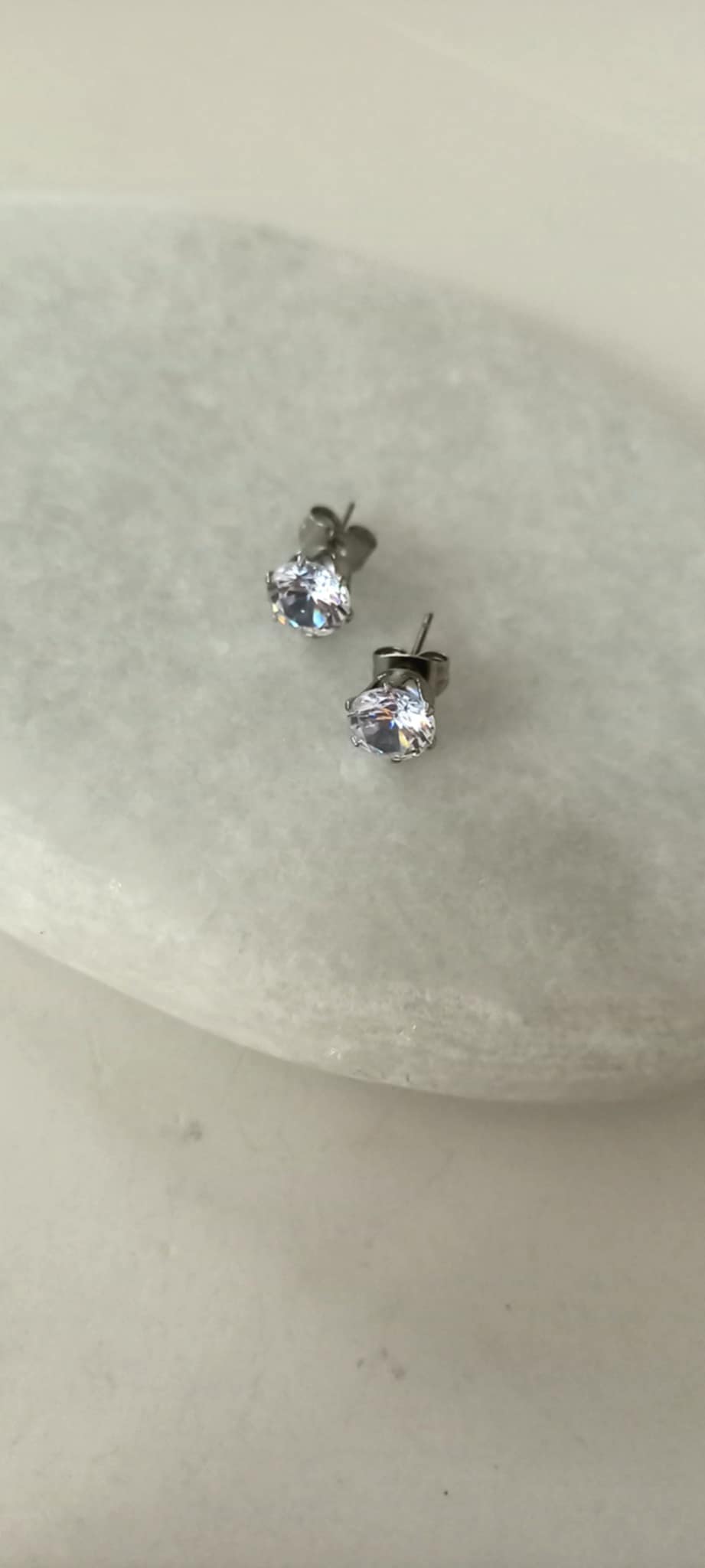 Σκουλαρίκια από ατσάλι με κρύσταλλα