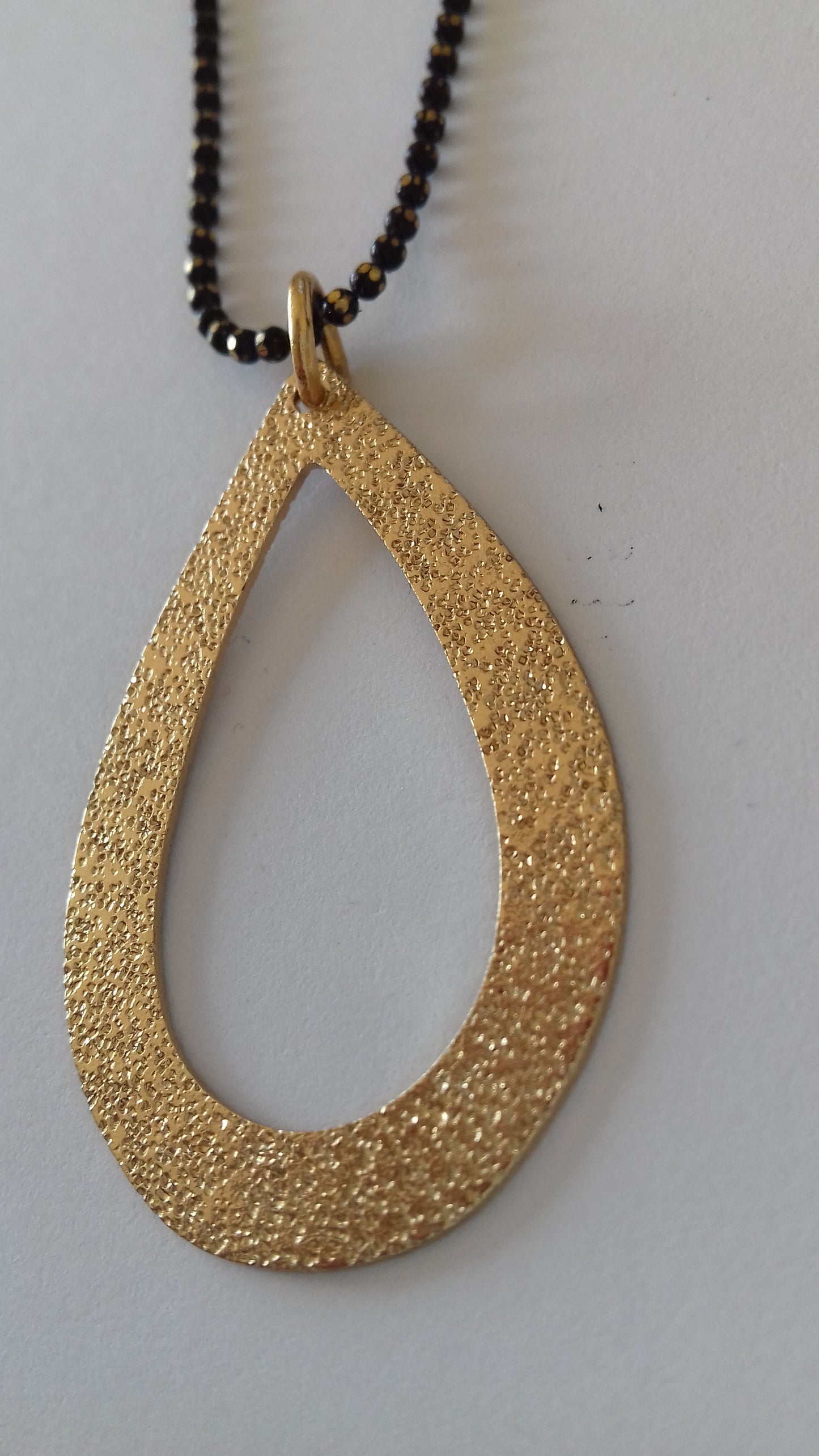 Gold drop chain necklace