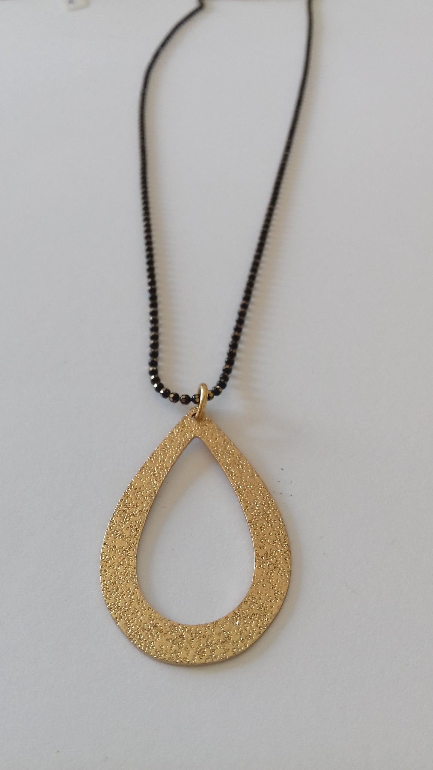 Gold drop chain necklace