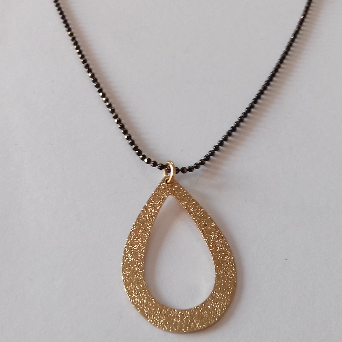 Gold drop chain necklace