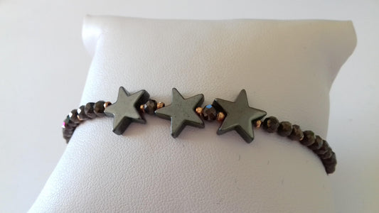 Βραχιόλι με αιματίτες και αστεράκια