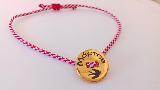 Gold disc March bracelet